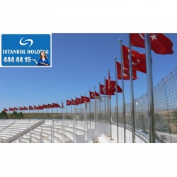 3m Paslanmaz Krom Nikel Bayrak Direği